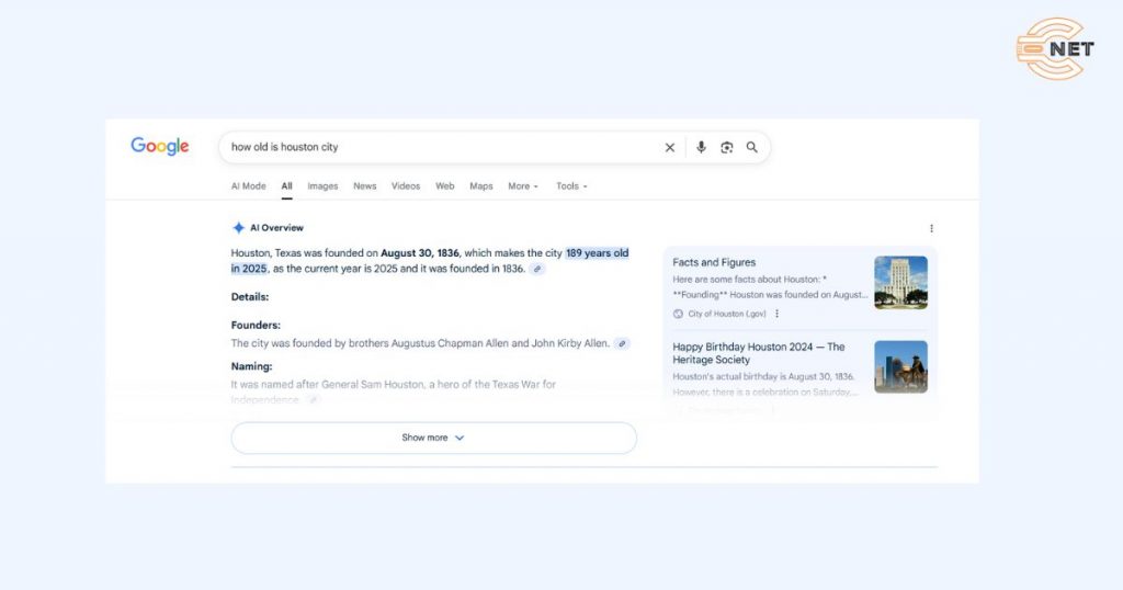 zero search click example for houston tx