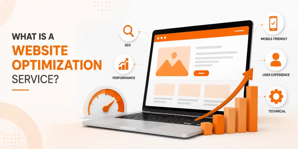 Website optimization service improving SEO, speed, and website performance.
