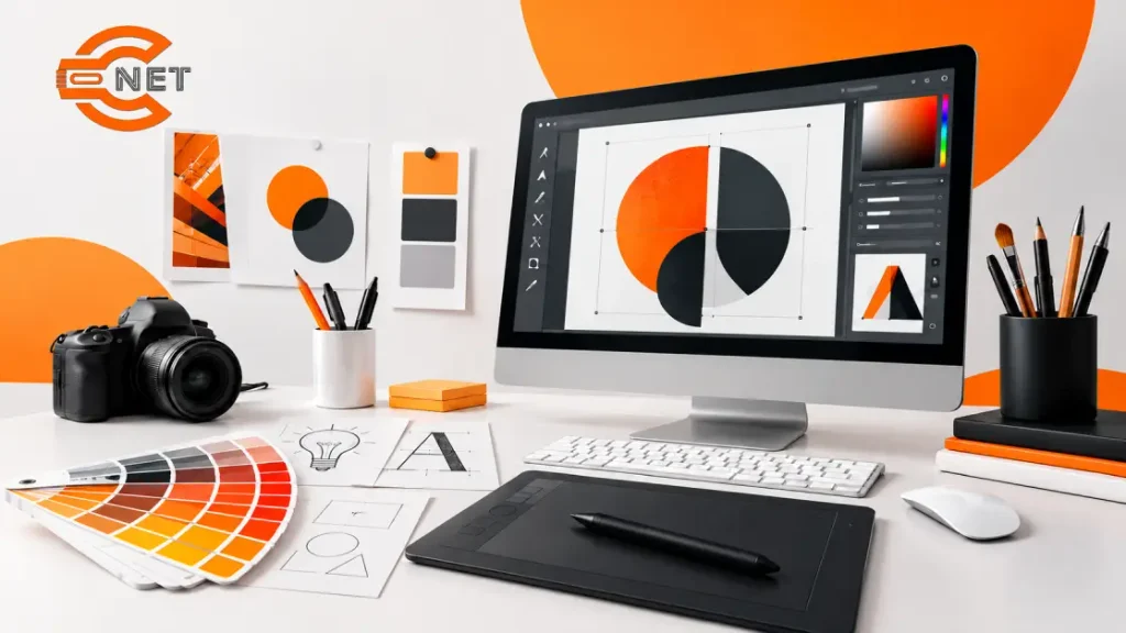 Professional Graphic Design Company workspace